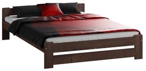Vyvýšená masívna posteľ Euro 120x200 cm vrátane roštu Orech