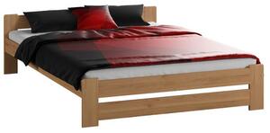 Vyvýšená masívna posteľ Euro 140x200 cm vrátane roštu Orech
