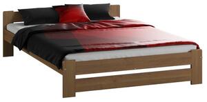 Vyvýšená masívna posteľ Euro 140x200 cm vrátane roštu Dub