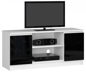 Ak furniture TV stolík Tonon 120 cm biely/čierny lesk