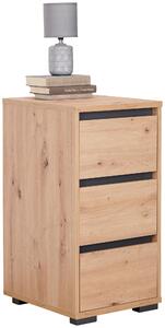 NOČNÝ STOLÍK, antracitová, farba duba, 40/79/48 cm Carryhome - Obývacie zostavy