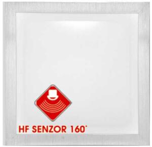 LED svietidlo 11W s HF senzorom, 27x27 cm, IP44, 1100 Lm, brúsený hliník (WD002-11W/LED/HF)