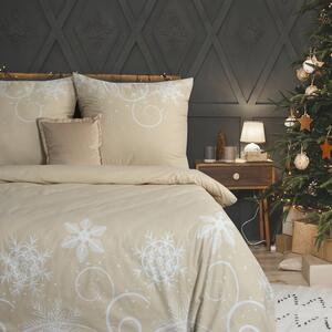 Dekorstudio Vianočné bavlnené posteľné obliečky SANTA6 Rozmer posteľných obliečok: Šírka x Dĺžka: 140x200cm + 1ks 70x80 cm