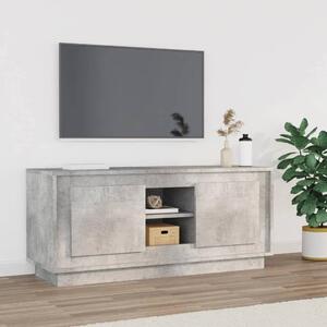 TV skrinka betónová sivá 102x35x45 cm spracované drevo