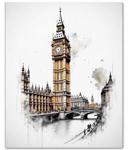 Big Ben Londýn – moderný obraz s ikonickou vežou 30x40cm