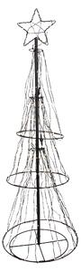 Vianočná stojaca lampa čierny strom 150 cm vrátane LED s časovačom IP44 - Ugoku