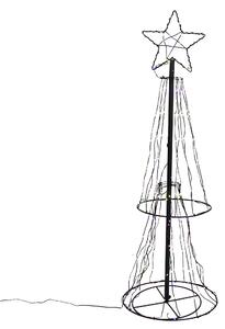 Vianočná stojaca lampa čierny strom 150 cm vrátane LED RGB s časovačom IP44 - Ugoku