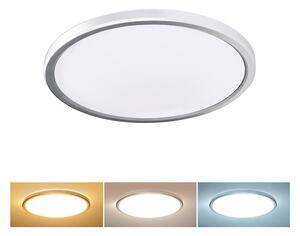SOLIGHT LED osvetlenie Acate IP54, 24W, 2160lm, 3CCT, 30cm, strieborná