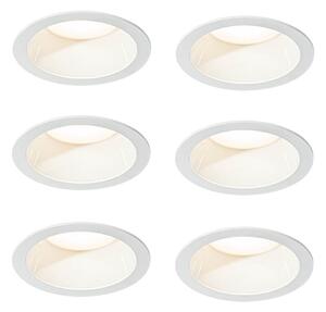 Set van 6i nbouwspots wit incl. LED 3000K-5000K - Elias
