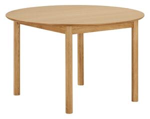 Okrúhly rozkladací jedálenský stôl s prídavnou doskou v dekore duba ø 120 cm Bundaberg – House Nordic