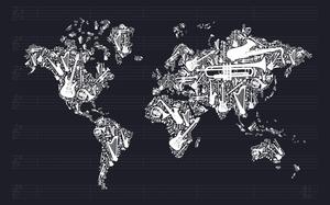 Tapeta hudobná mapa sveta