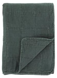 Zelený prehoz s opraným vzhľadom Aix Vintage Quilt verte - 130*180 cm - Chic Antique