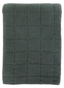 Tmavozelený prehoz s opraným vzhľadom Aix Vintage Quilt - 240 * 240 cm - Chic Antique