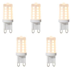 Sada 5 stmievateľných LED žiaroviek G9 3W 280 lm 2700K