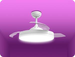 ACA Lighting Stropný ventilátor s diaľkovým ovl. 36W, 2000lm, 6 rýchlostí, 35W, 45dB CCT, biely [FANKKWH10G]