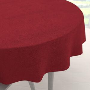 Biante Okrúhly obrus/imitácia brúsenej kože Alcantara ALC-018 Vínovo červený Ø 140 cm