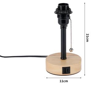 Brilagi - Stolná lampa s USB portom TABLON 1xE27/25W/230V dub/čierna