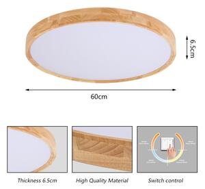 Brilagi - LED stropné svietidlo WOODROUND LED/40W/230V 3000/4000/6000K priemer 60 cm