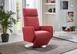 RELAXAČNÉ KRESLO, koža, červená Sit & More - Online Only obývacie izby, Online Only
