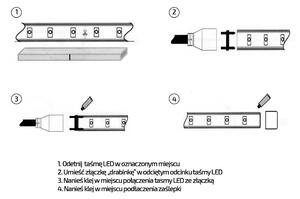 MILIO LED pásik NEON - 230V - 1m - 8W / m - IP65 - neutrálna biela