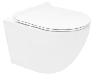 Wc s doskou softclose závesné biele vírové WC01T