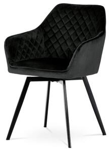 Jedálenská stolička Autronic 57x84 cm čierna látka DCH-425 BK4