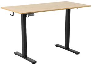 PÍSACÍ STÔL, čierna, farba duba, 120/60/73-118 cm Carryhome - Kancelárske stoly