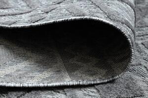 Koberec SOLE D3852 Boho, romby - ploské tkanie sivý