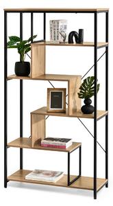 NovýNábytok.sk Regál Harp B (dub + čierna). Akcia -13%. Vlastná spoľahlivá doprava až k Vám domov. 1111356
