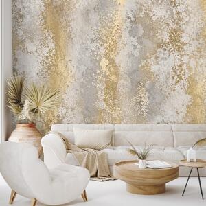 Tapeta abstraktná zlatá patina v glamour štýle