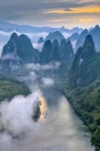 Umelecká fotografie Li River, Hua Zhu, (26.7 x 40 cm)