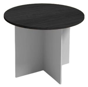 Rokovací stôl s guľatou doskou PRIMO GRAY, priemer 1000 mm, sivá/wenge