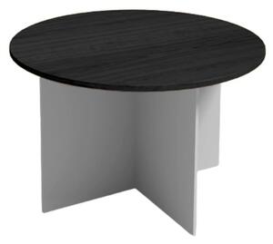 Rokovací stôl s guľatou doskou PRIMO GRAY, priemer 1200 mm, sivá/wenge
