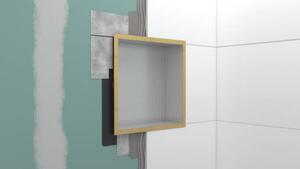 Hansgrohe XtraStoris Individual - Výklenok do steny matný čierny, s designovým rámom 300x300x100mm, kartáčovaný čierny chróm 56098340
