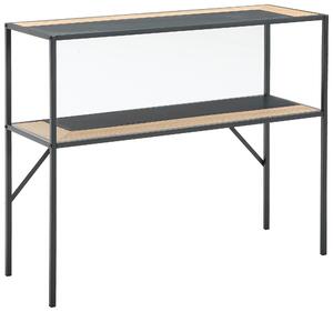 KONZOLOVÝ STOLÍK, jedľa, prírodná farba, čierna, 100/79/35 cm MID.YOU - Stolíky do obývačky, Online Only