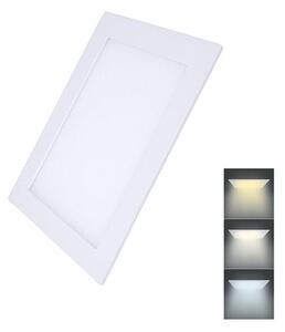 Solight LED vstavaný panel 18W, 1530lm, CCT 3000K/4000K/6000K, štvorec [WD143]