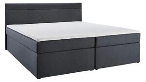 Boxspring posteľ s topperom Rosa, 180x200 Cm, Tmavosivá