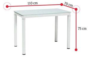 Jedálenský stôl HILMA 100x60, 100x75x60, krémová