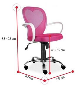 Detská stolička MINNIE, 60x98x47, ružová