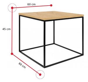 Konferenčný stolík RABAT II, 60x45x60, čierna lesk