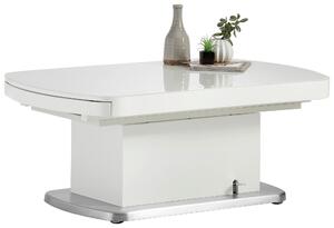 KONFERENČNÝ STOLÍK, biela, kov, sklo, kompozitné drevo, 120/75/50 cm Venda - Stolíky do obývačky