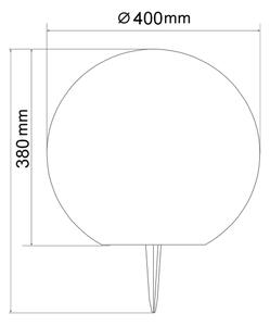 LED solárna lampa KULA LED/3,7V 3000/4000/6500K pr. 40 cm 2000 mAh IP65 biela