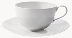 Ručne vyrobená porcelánová šálka na čaj's podšálkou Urbino