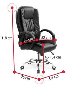 Kancelárska stolička JUICE, 64x118x75, popol