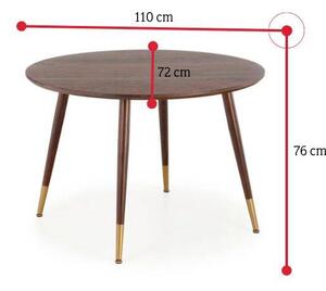 Jedálenský stôl NICOTA, 110x76x72, orech