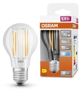 Transparentná klasická LED žiarovka Osram STAR / E27 / 7,5 W / studená biela