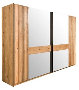 SKRIŇA SO ZRKADLOM, dub, farba duba, 296/214/61 cm Linea Natura - Skrine
