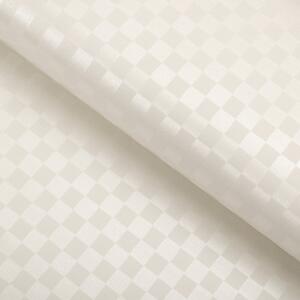 PVC obrus Krémové šrafované kocky PV-127 - metráž š. 140 cm