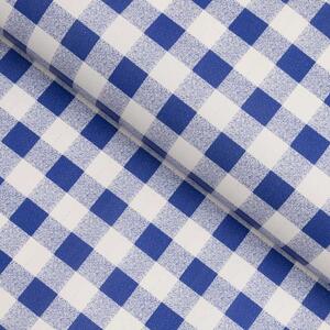 PVC obrus Modro-biela kocka 2,5×2,5 cm PV-134 - metráž š. 140 cm