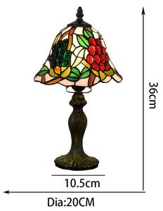 Tiffany stolná lampa Bell 101 - Huizhou Oufu Lighting v.36xš.20,sklo/kov,40W (Little bell)
